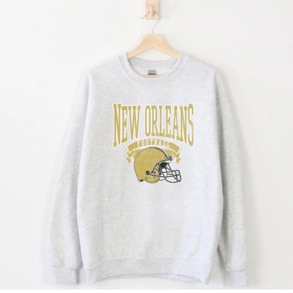 Adidas Light Gray and Gold Crewneck Sweater